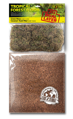 EXO TERRA Tropical Forest Floor Грунт для террариума 2 в 1, 2.2 л + 6.6 л